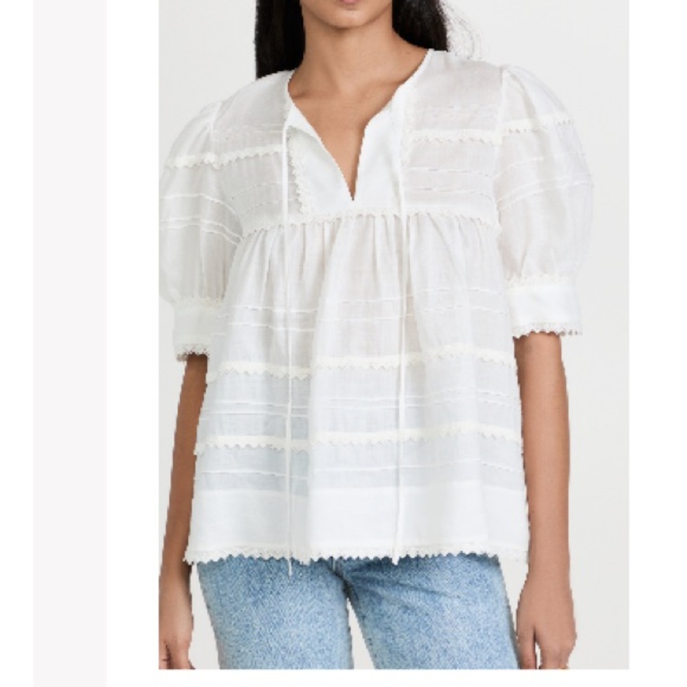 Lee Mathews Camila Short Sleeve Top